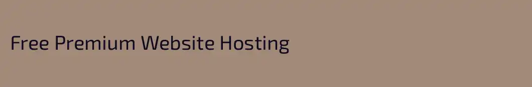 Free Premium Website Hosting